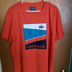 Mens Lacoste short sleeve shirt.
